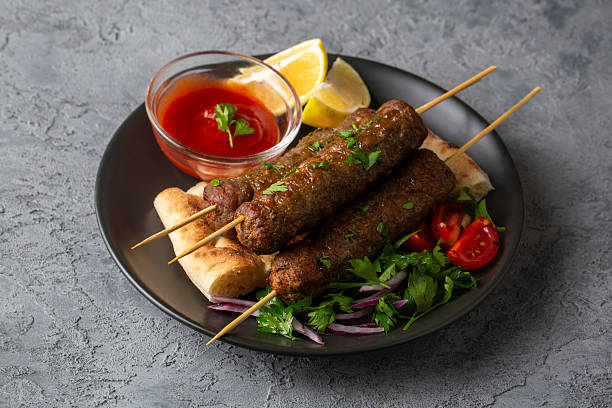istock Homemade lula kebab with vegetables 2223453524