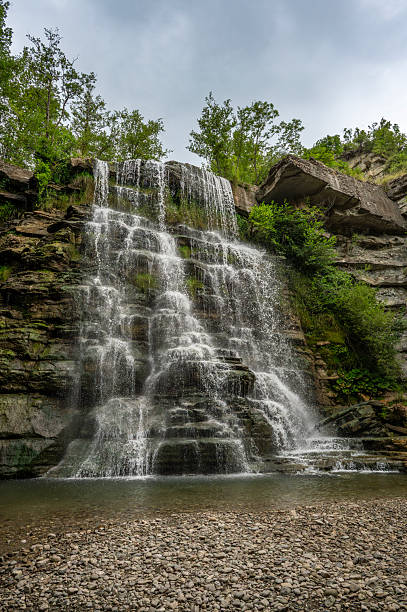 istock Flowing water on the Alferello Waterfall 2223457437