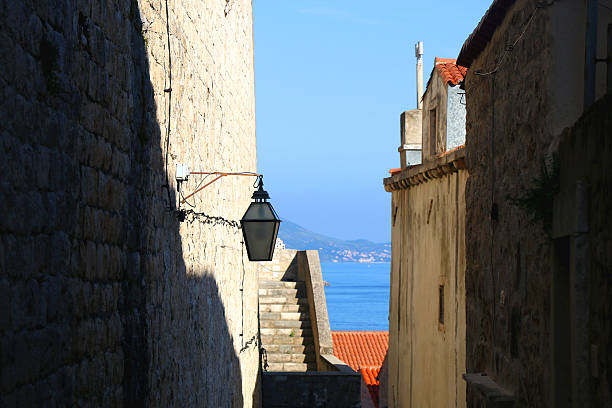 Traditional Mediterranean architecture in Dubrovnik, Croatia.