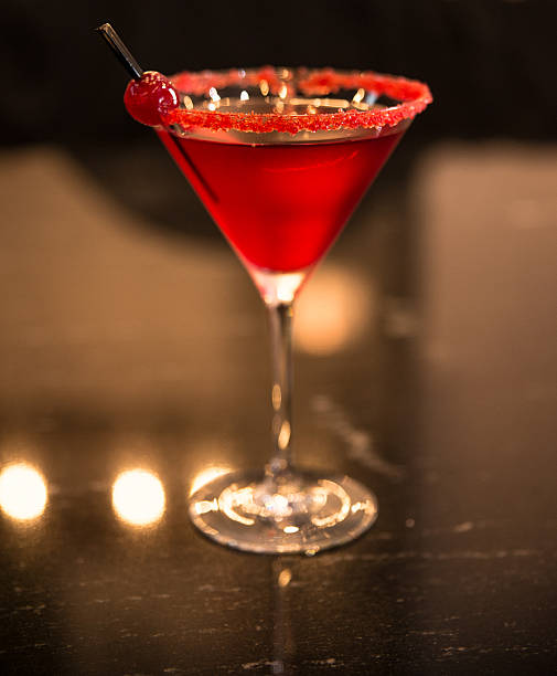 istock Strawberry Red Cocktail in a Stylish Glass 2223461323