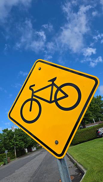 istock Bike line sign 2223462145