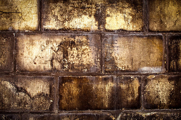 istock Brick wall in close up in vintage brown 2223463738