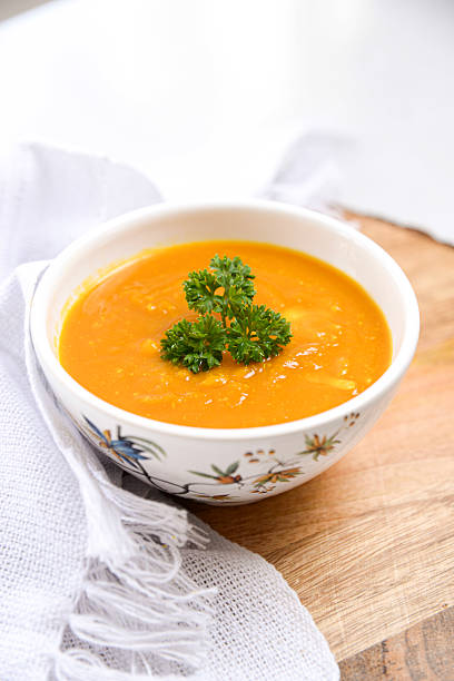 istock Warm Soup in Bowl with Spoon – Perfect for Cold Days 2223464519
