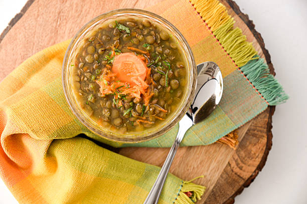 istock Warm Soup in Bowl with Spoon – Perfect for Cold Days 2223464554