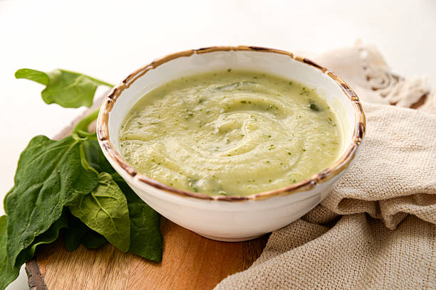 istock Warm Soup in Bowl with Spoon – Perfect for Cold Days 2223464601