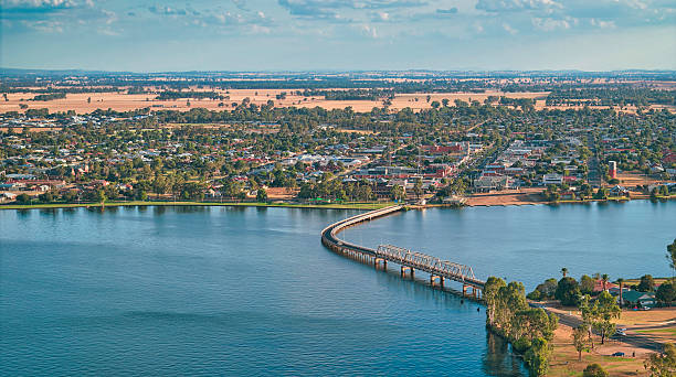 istock Yarrawonga Mulwala bridge over Lake Mulwala with Yarrawonga beyond 2223465938