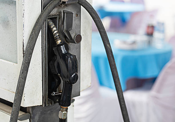Close-Up Of Gasoline Against White Background