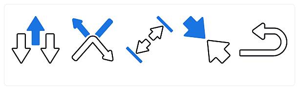 istock A set of 5 mix icons as arrow, map, navigation 2223484262