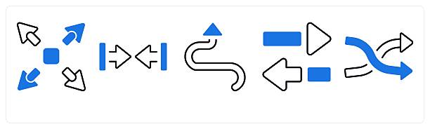 istock A set of 5 mix icons as arrow, map, navigation 2223486903