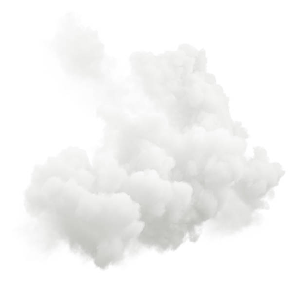 istock Cloudy morning scenery clipart on white backgrounds 3d illustrations 2223488499