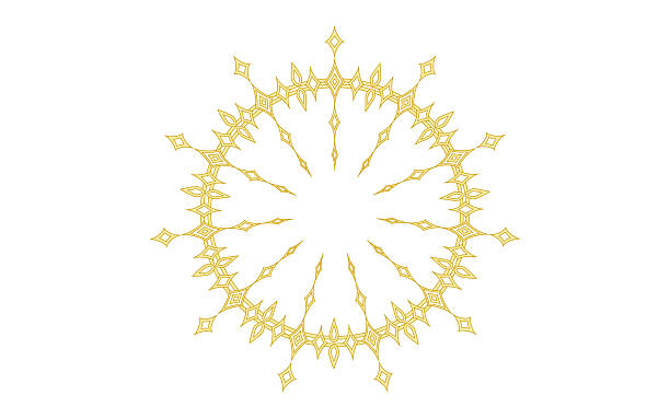 istock A futuristic geometric decorative frame in a golden style that also retains classical elements. 2223490560