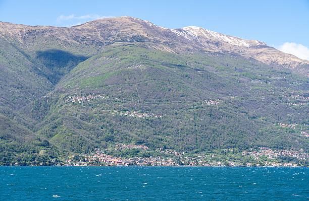 istock Lake Maggiore and green mountains in Italy. 2223491987