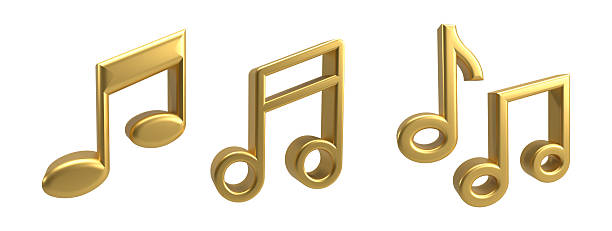 istock set of gold music notes 3d render 2223492116