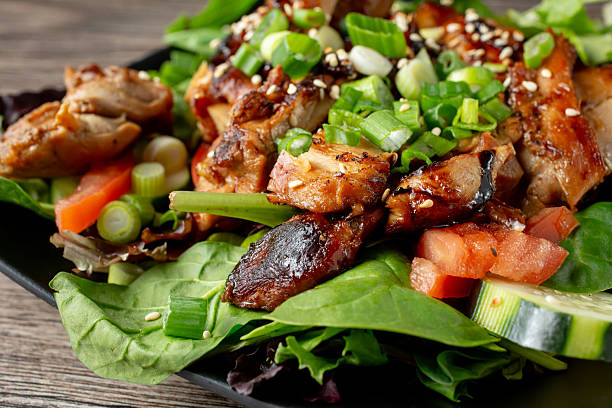 istock teriyaki chicken salad 2223494370