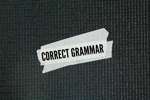 istock Stickers with the words correct grammar. the proper application of a language's rules for constructing sentences and phrases 2223496012