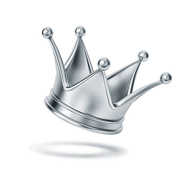 istock Silver crown isolated on white. Clipping path included 2223499955