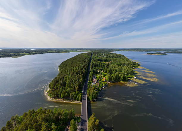 Aerial view of Finnish nature