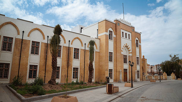 istock Historical building in Baghdad Iraq featuring Arabic architecture and palm trees 2223505652