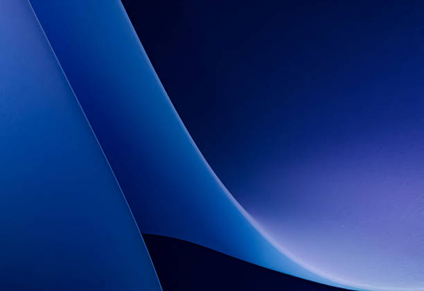 istock Abstract elegant blue curved lines and gradients on a dark background, smooth futuristic wave design, modern wallpaper 2223507085