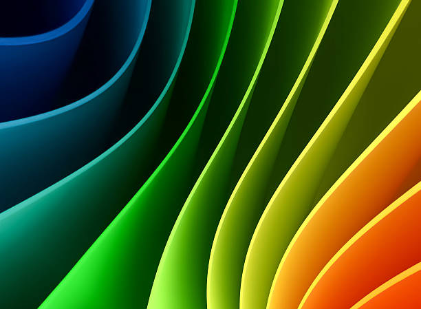 Abstract background with colorful flowing lines in a vibrant rainbow spectrum, dynamic and artistic design