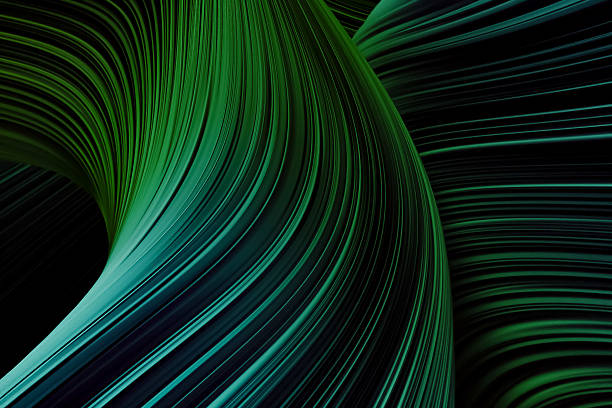 istock Abstract organic background with flowing green lines and dark shadows, representing natural movement and elegance 2223509276
