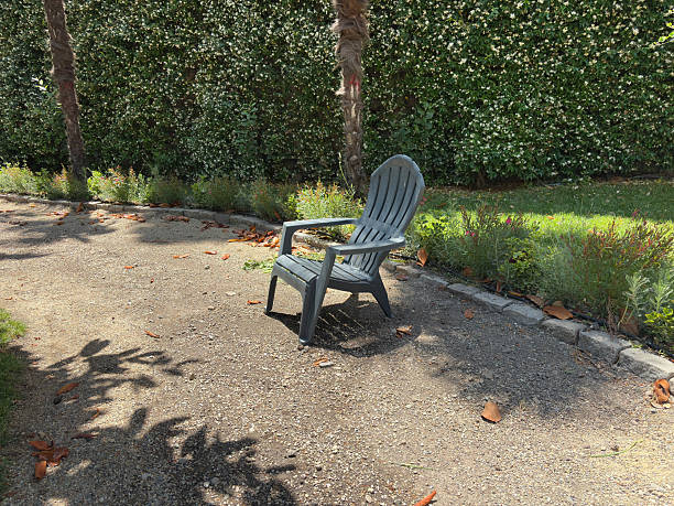 plastic chair in the park