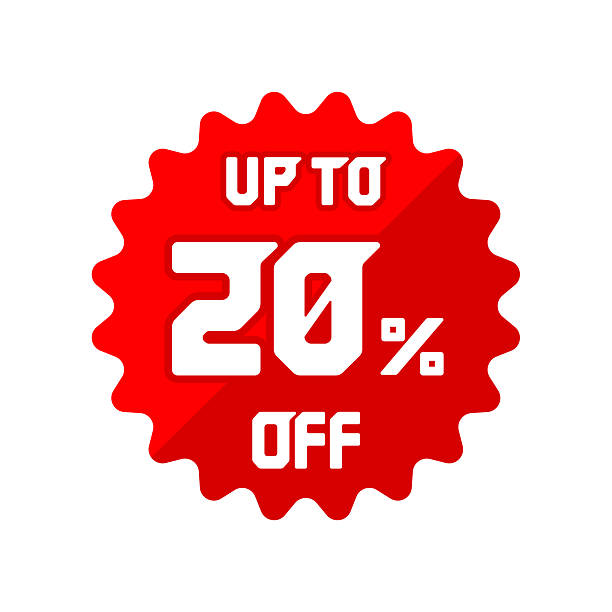 istock Discount and sale label illustration / 20% OFF 2223510579