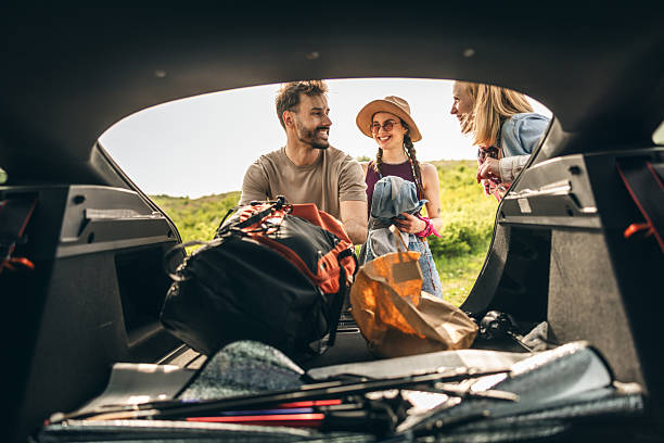 istock Friends Preparing Picnic From Stuffs From Car 2223511408