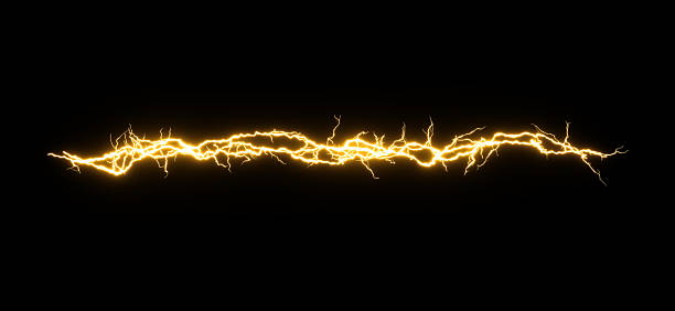 istock Power electric spark discharge on black backgrounds 3d rendering 2223513912