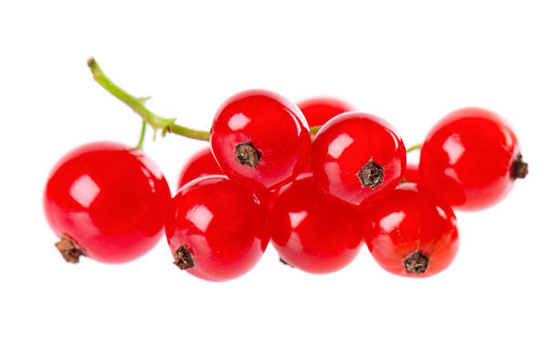 istock Red currant isolated on white background. Redcurrant or Ribes rubrum ripe berries. 2223519993