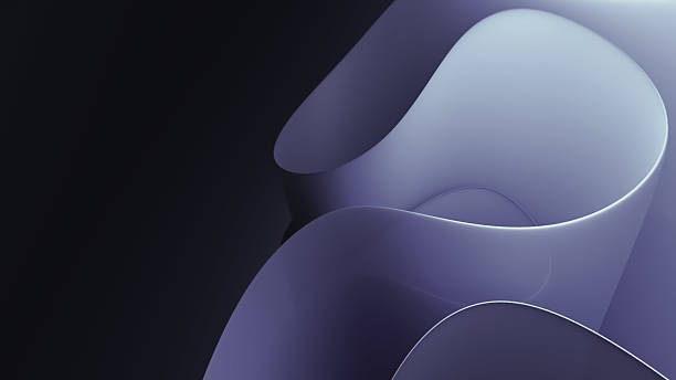 istock Smooth elegant purple and blue waves creating a minimalist abstract background with soft shadows and light 2223524479