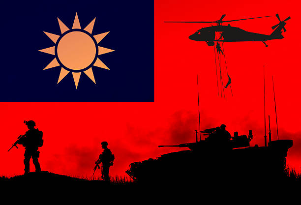 istock Conceptual image of war between China and Taiwan 2223530462