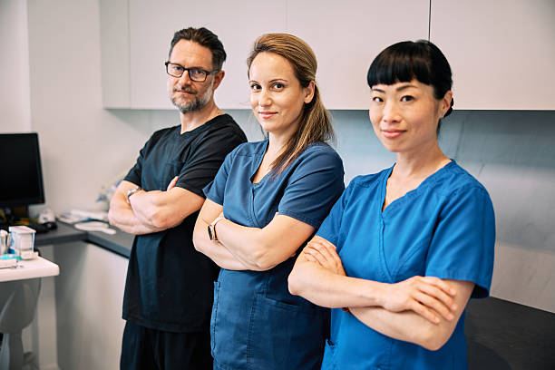 istock Confident Multicultural Dental Team in Modern Clinic 2223530768