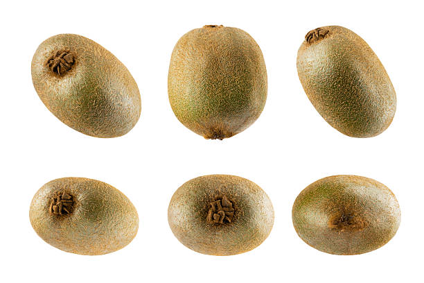 istock Kiwi fruit assortment, isolated on white background. Whole green kiwi fruit from different sides, studio shot. Set for advertising, design. 2223532312