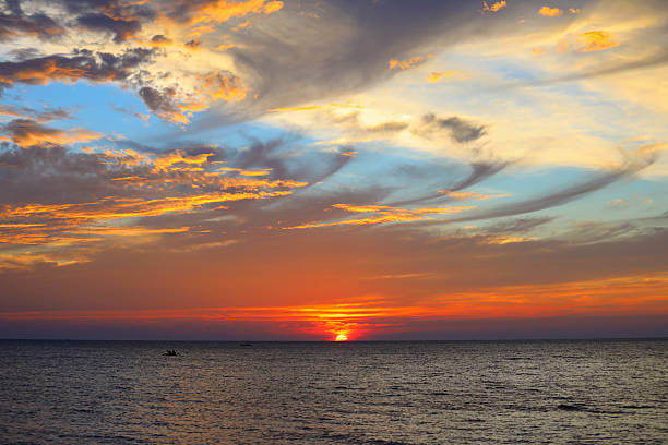 istock Colourful sunset over sea 2223539660