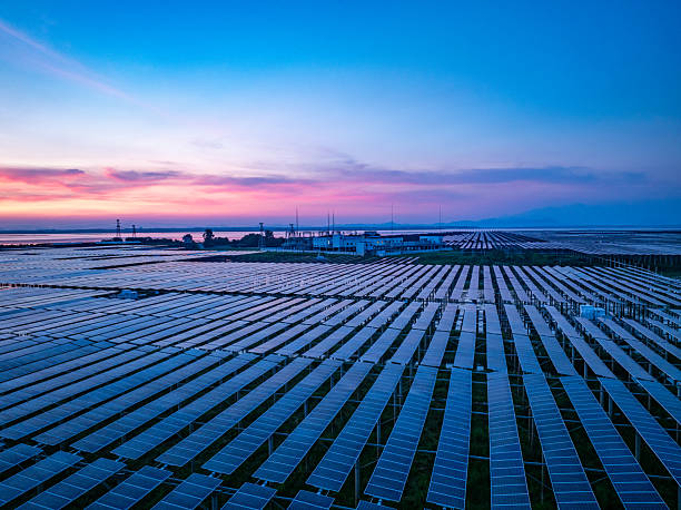 istock Solar photovoltaic power station at sunset 2223542199