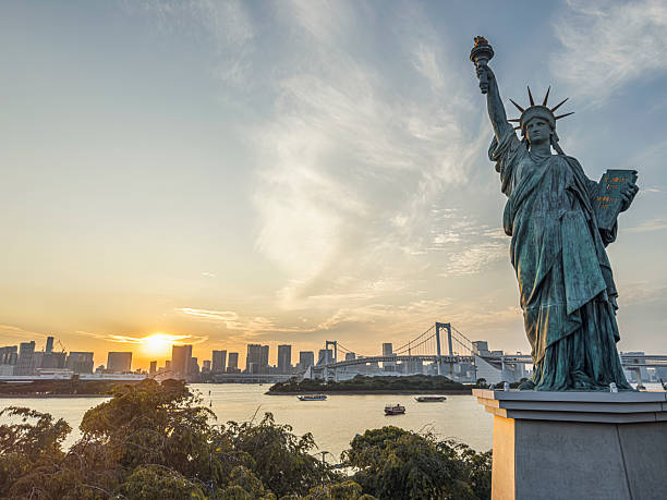 Statue of Liberty in Tokyo Harbor