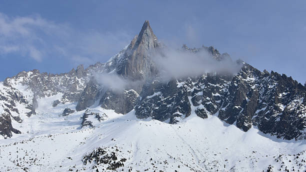 istock The Aiguille des Drus in the mist from Montenvers 2223561355