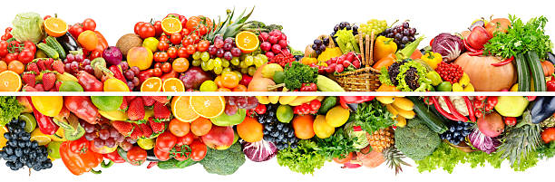 istock Beautiful fresh fruits, berries, vegetables isolated on white 2223561687