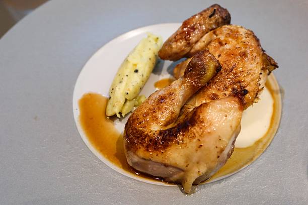 istock a portion of roasted chickenand mashed potatoes 2223570781
