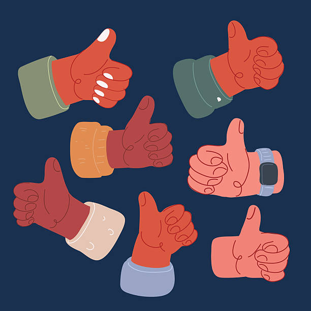 istock Cartoon vector illustration of thumb up hand gesture. Hand thumb up or like sign 2223571162