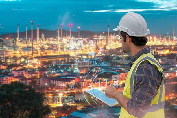 istock Engineer Monitoring Smart Technology at Oil Refinery 2223571308