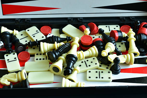 istock Chess, checkers and dominoes. 2223576133