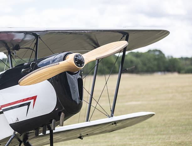 istock Old fashioned Bi-Plane showing  propellor and bi wings and cockpit 2223577227
