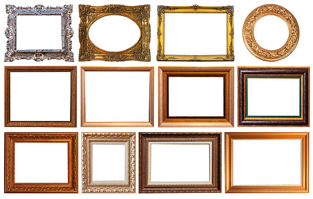 istock frame picture isolated on white background gold antique 2223594892