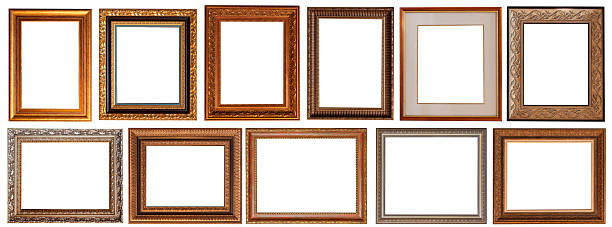istock frame picture isolated on white background gold antique set 2223595034