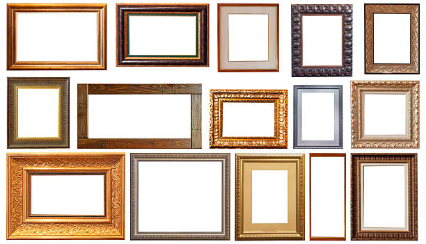 istock frame picture isolated on white background gold antique 2223595070