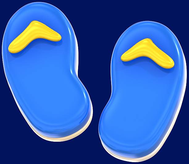 Flip flop beach shoes green isolated on white background