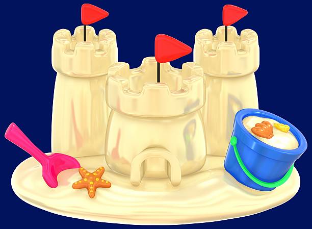 Colorful 3D illustration for summer vacation time