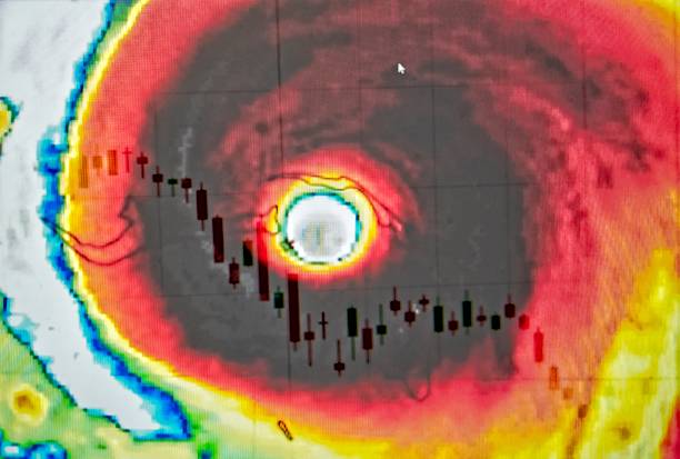 istock Market turmoil like pressures falling in a massive hurricane 2223598772